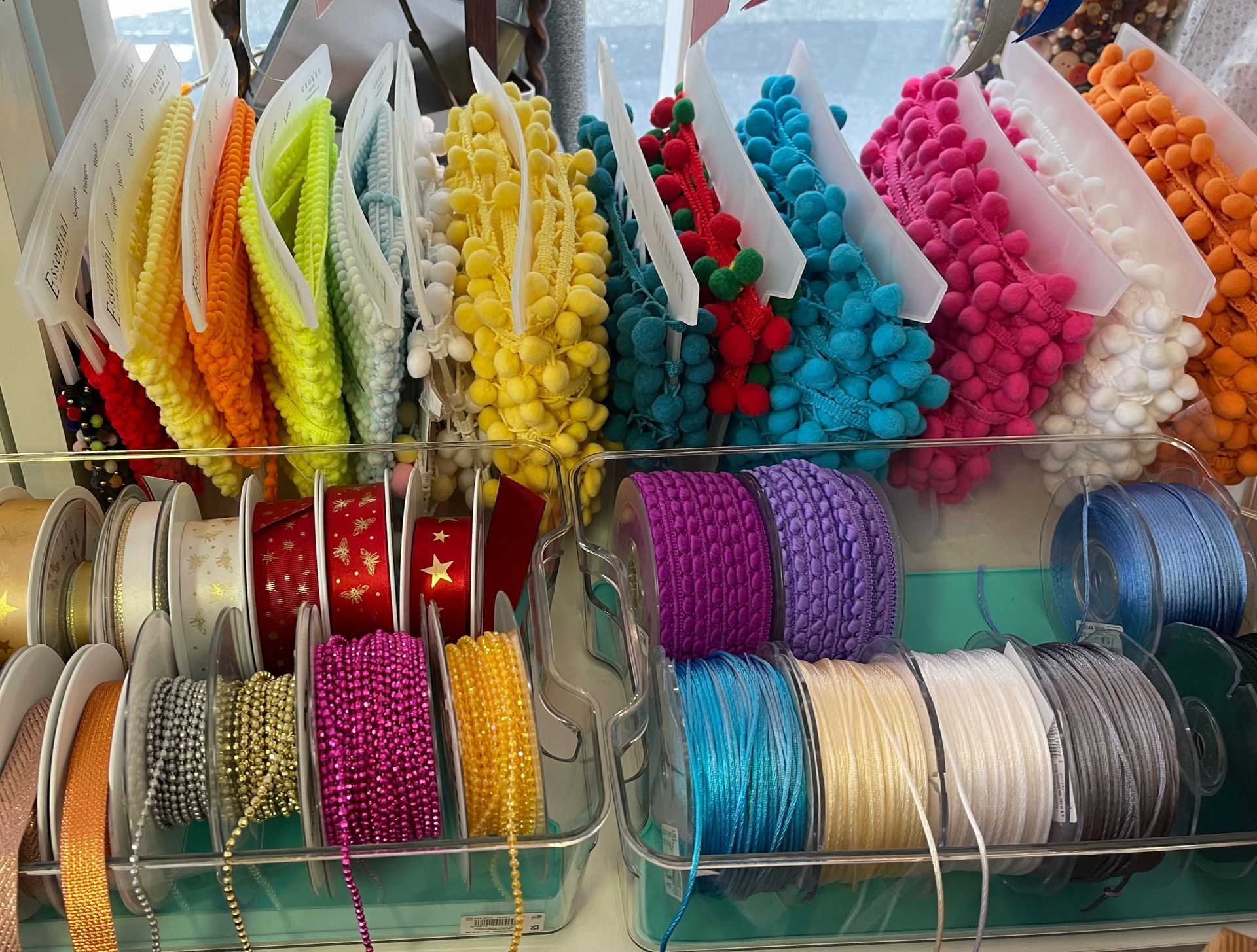 Our brand new ribbons and trims stock