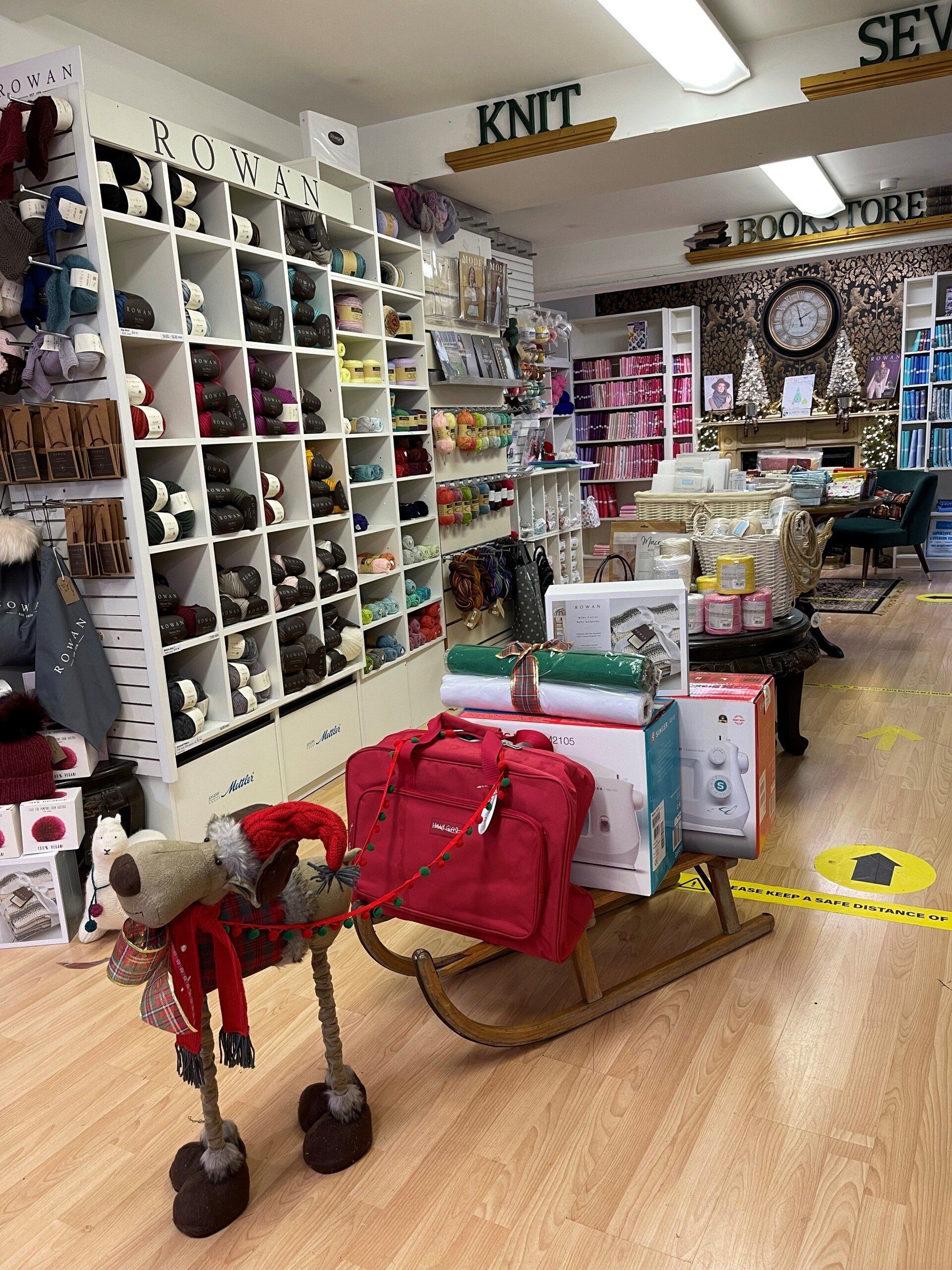 Christmas shop display - Christmas Fabrics
