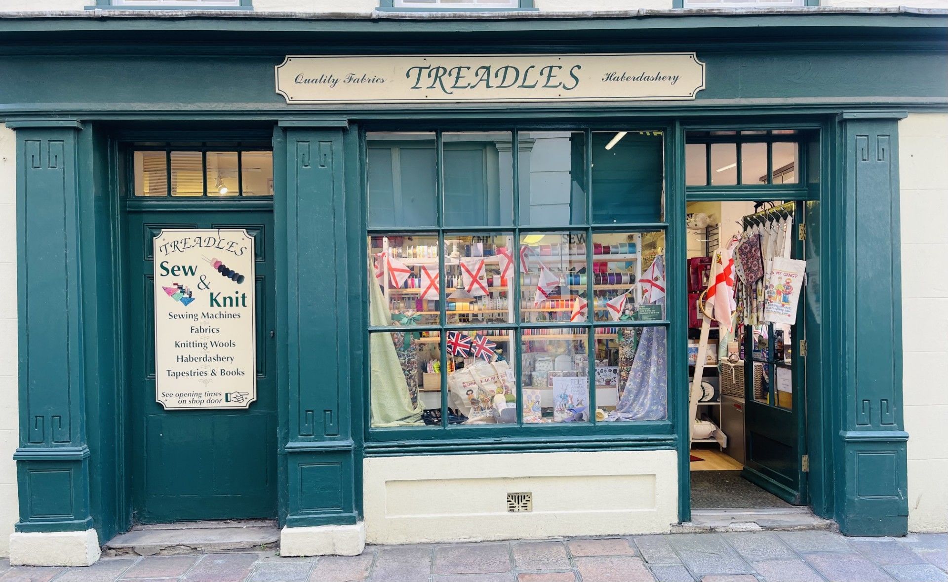 Our wonderful shop Treadles, Jersey