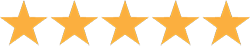 A row of yellow stars on a white background.