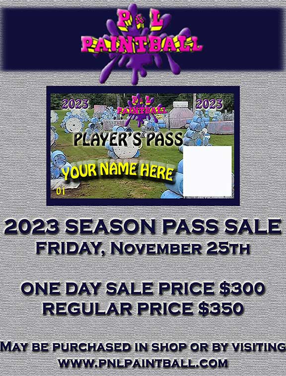 VIP Memberships Season Passes P&L Paintball Park