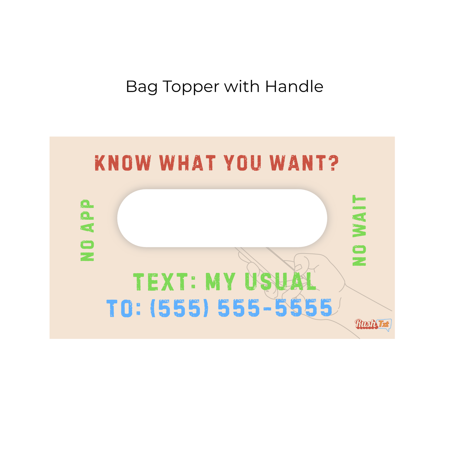 An advertisement for a restaurant that says order by text