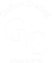 Faint white watermark-style logo with two large G letters and text reading “Adam Gohm” and “Coach and Credible”