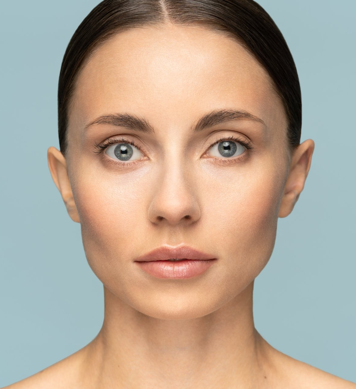 a woman's tight face after botox