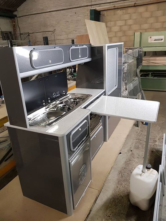 Campervan kitchen units designed by Northern Rose