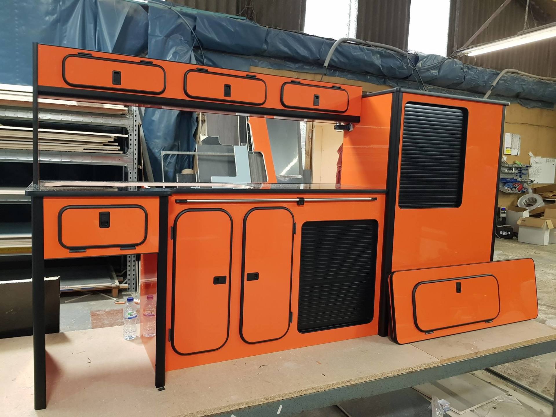 Campervan kitchen units designed by Northern Rose