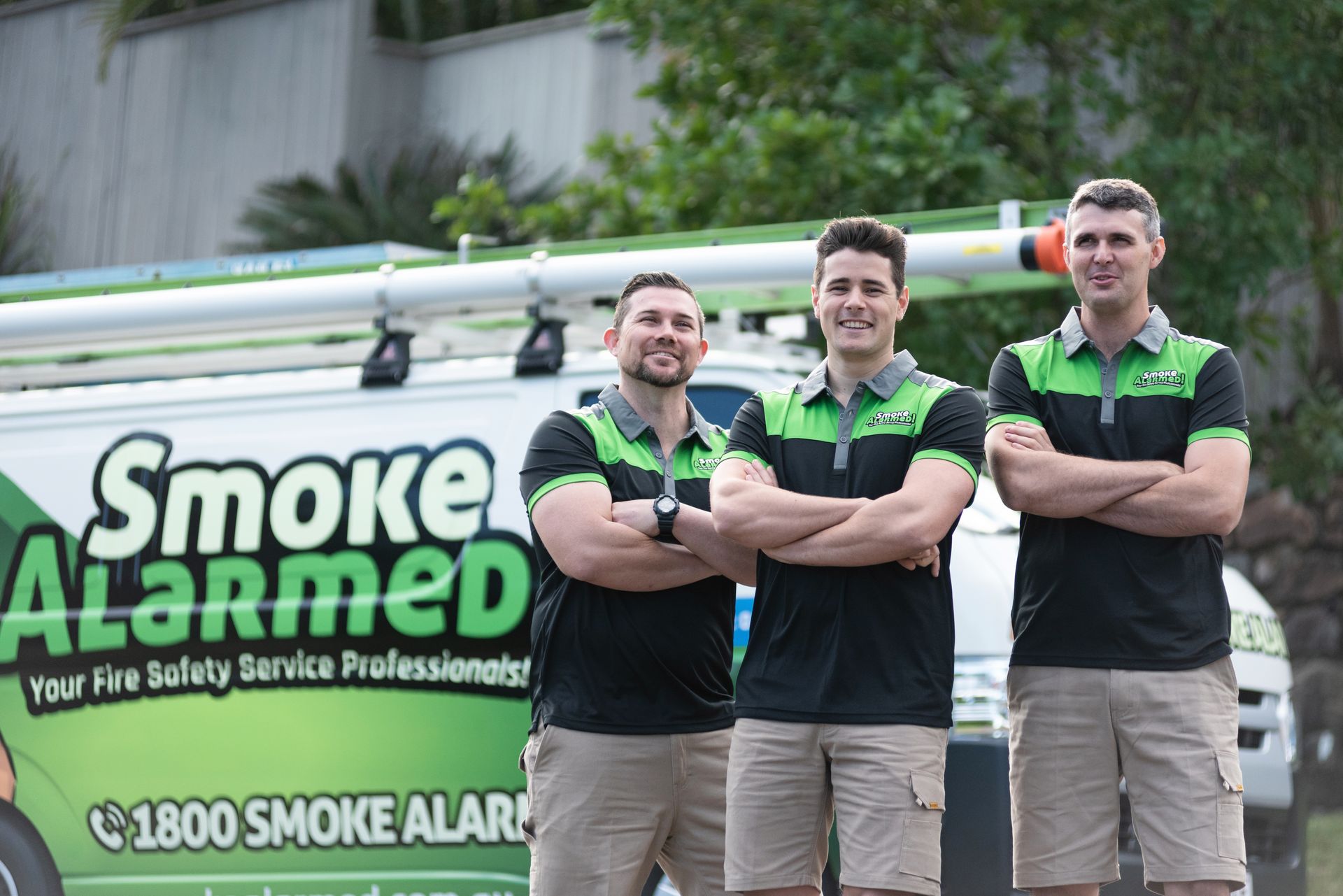 Professional Smoke Alarm Technicians Installing Units Sunshine Coast