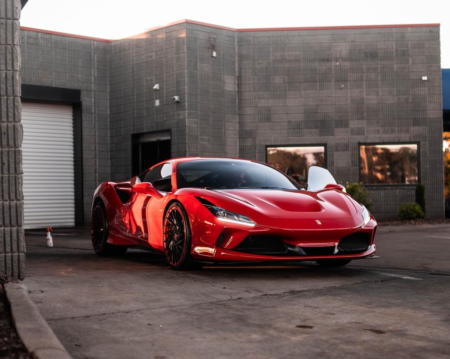 red car with ceramic coating