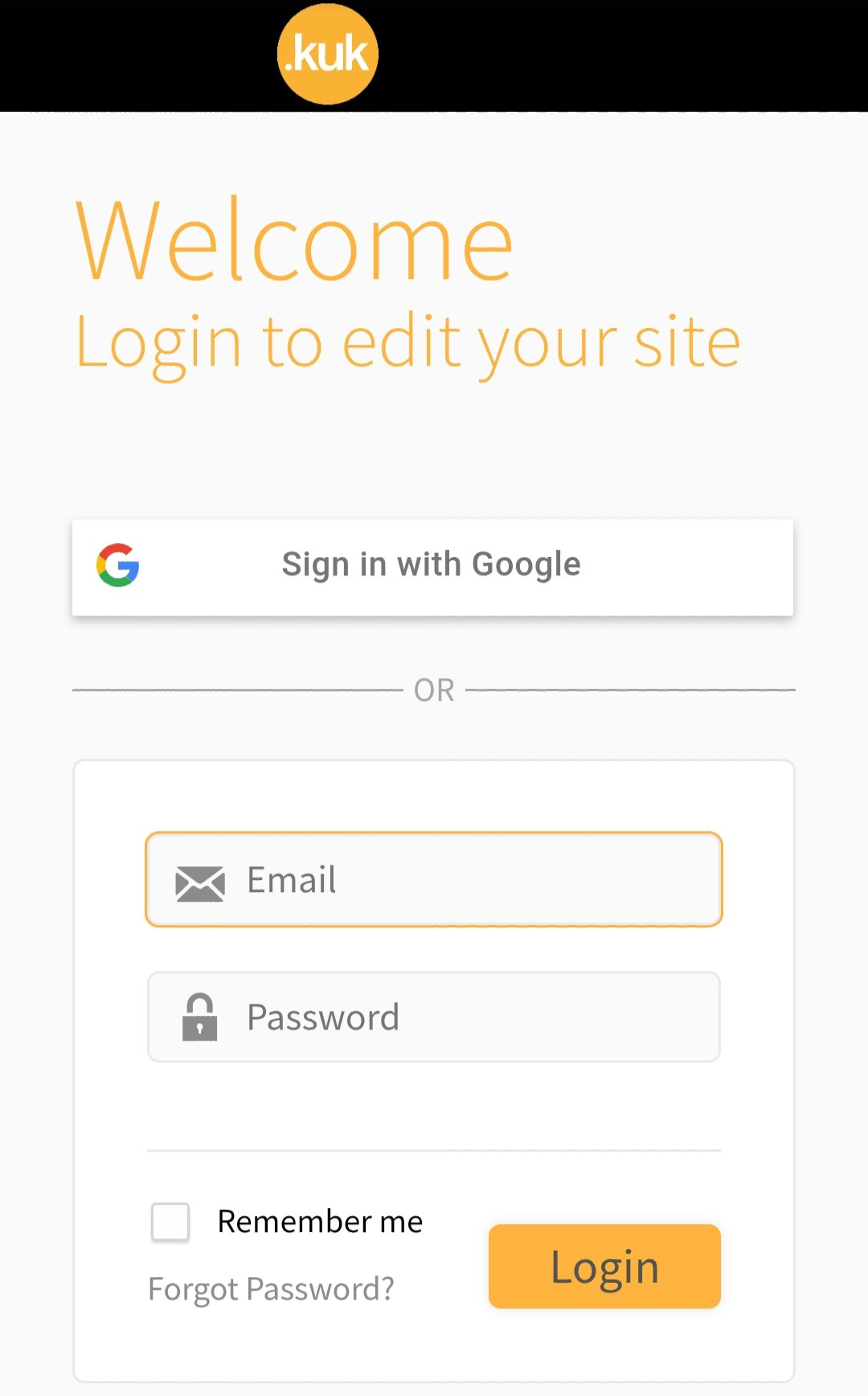 A screenshot of a website that says welcome login to edit your site.