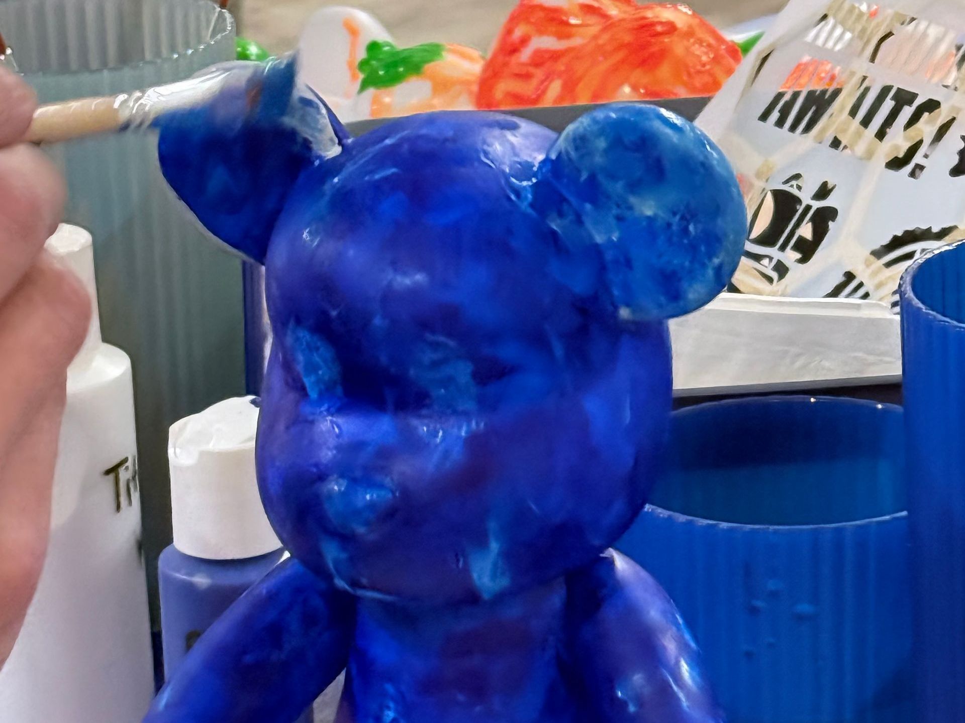 a blue bearbrick
