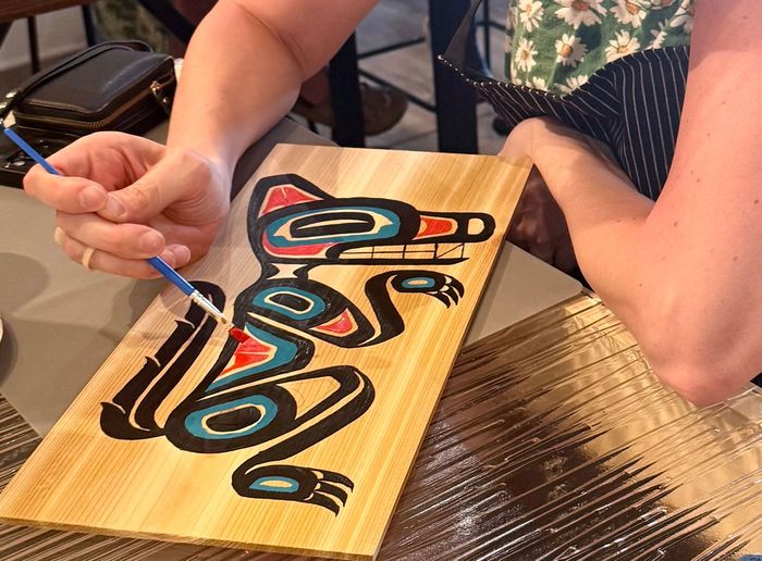 people painting together