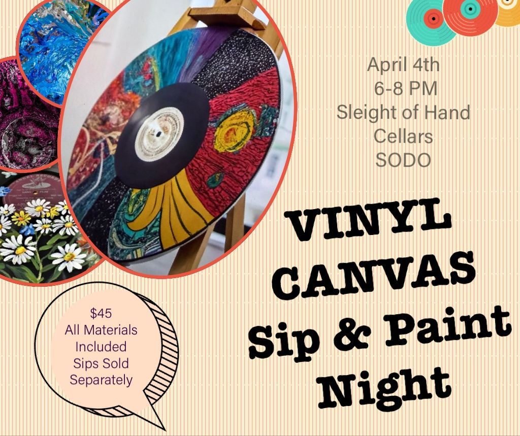 Colorfully painted records