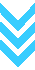 A blue and white chevron on a white background.