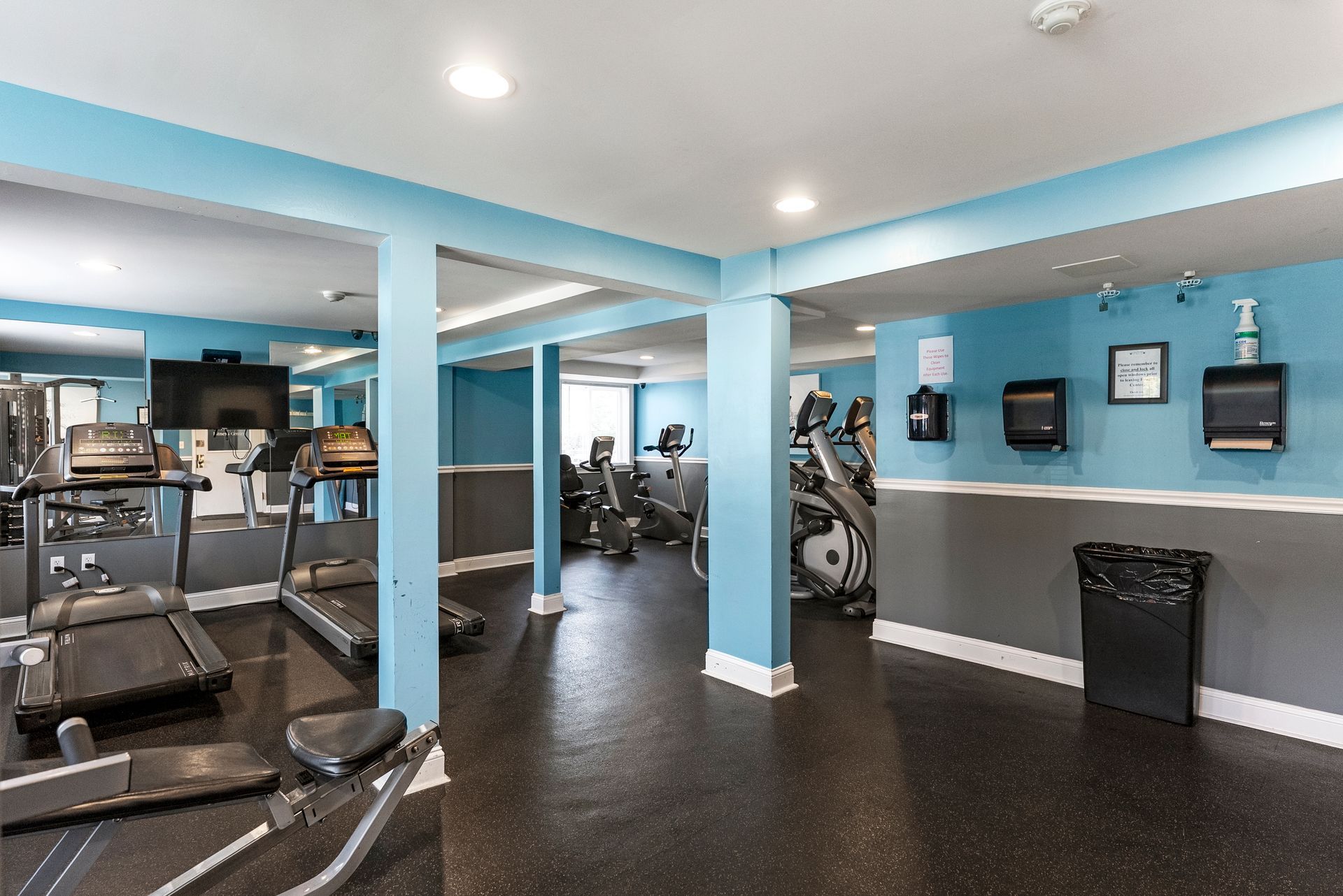 Fitness center at The Groves at Milford in Milford, MA.