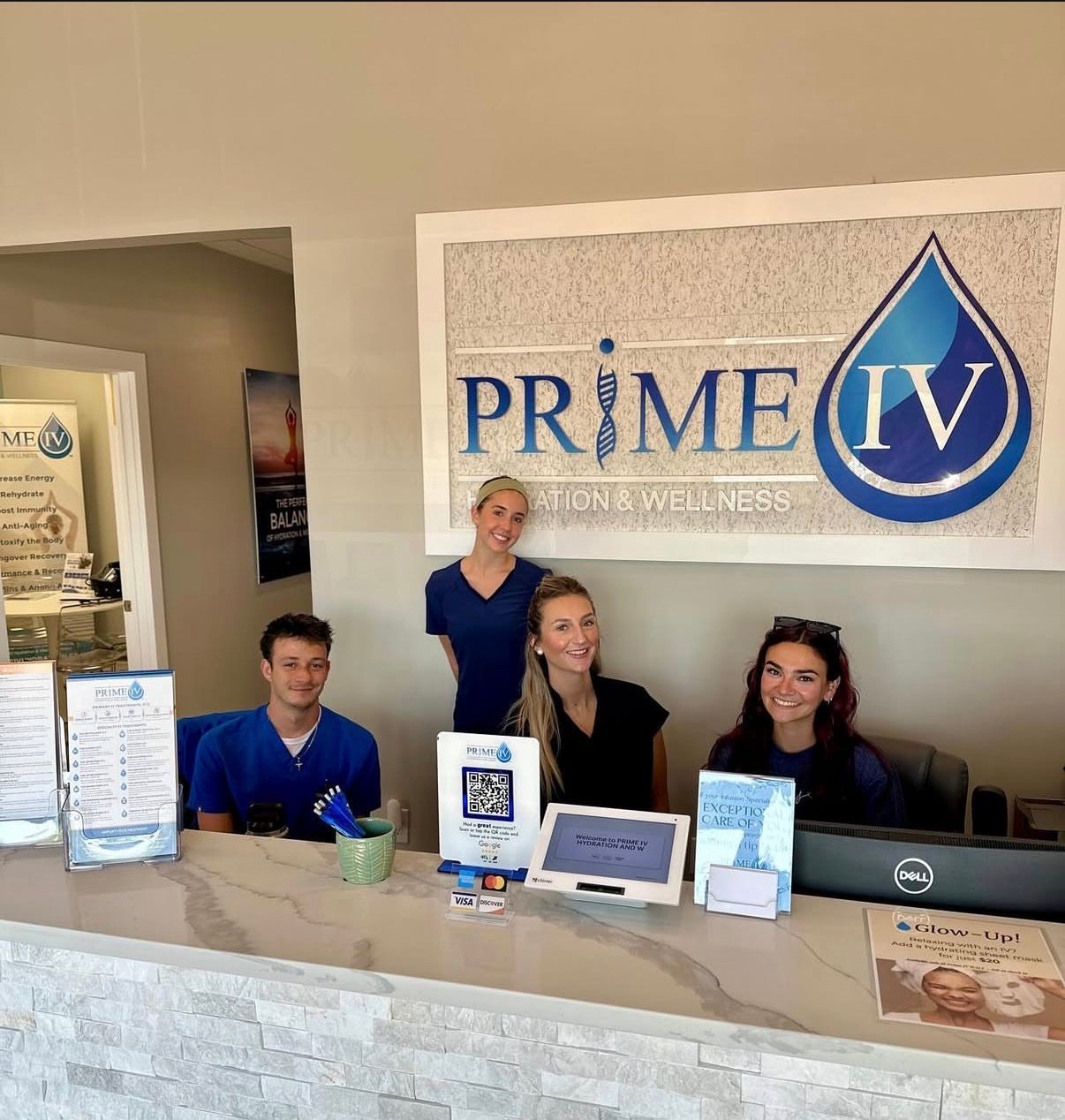 Prime IV Wall – front desk and nurses