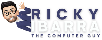 The logo for ricky ibarra the computer guy