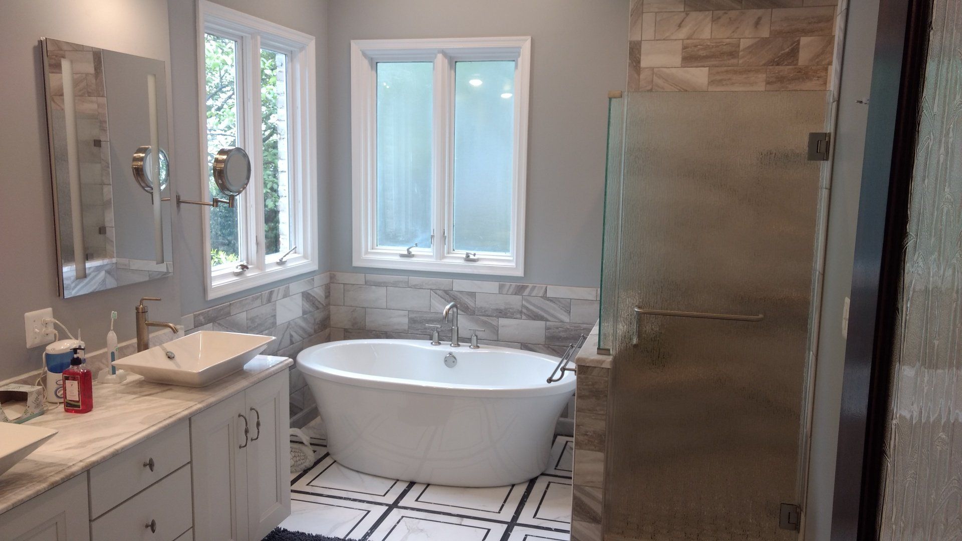 Bathroom Remodel white tub
