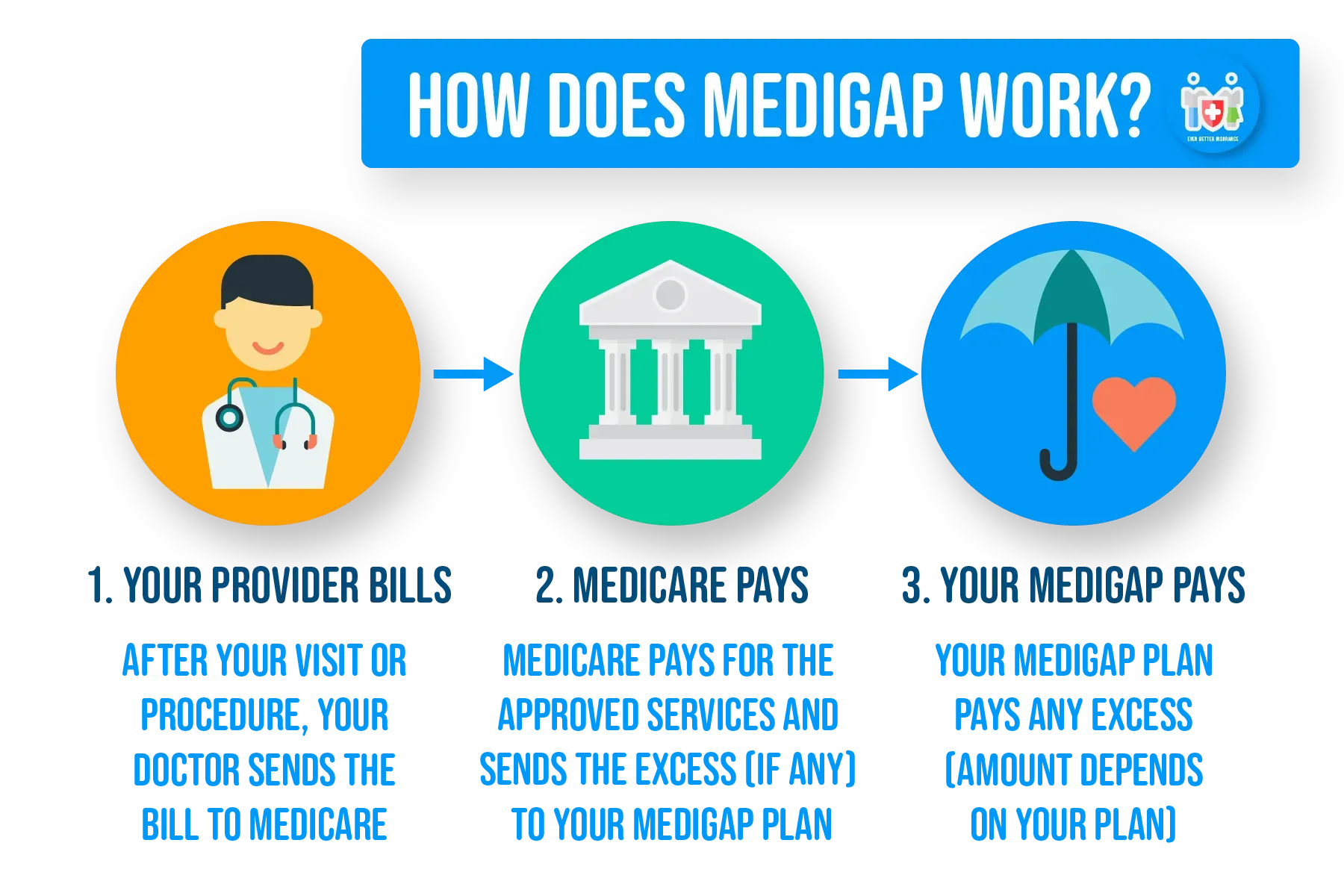 Diagram illustrating Medigap process.
