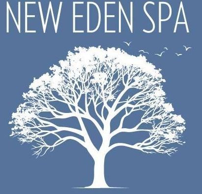 The logo for new eden spa shows a tree with leaves