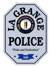 A la grange police badge that says pride and dedication