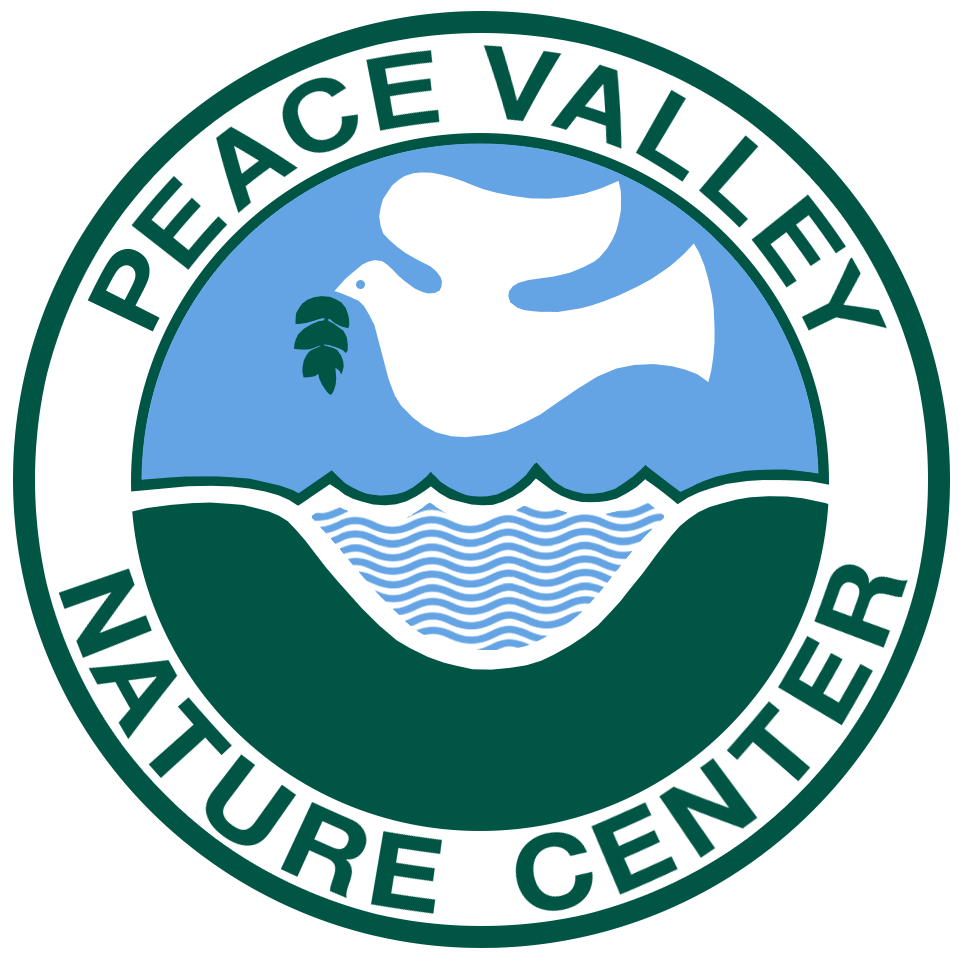 The logo for the peace valley nature center