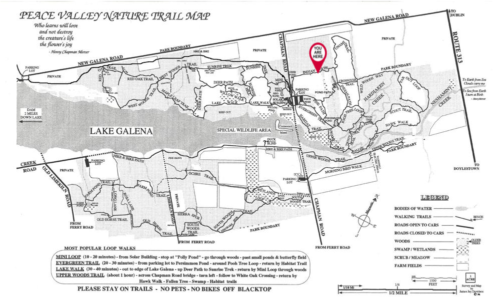 A black and white map of a state valley nature trail