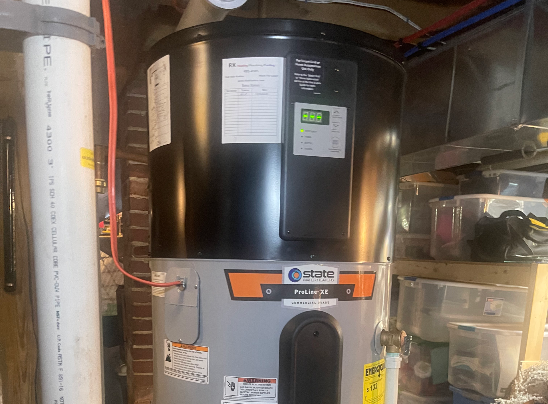 Grey Electric storage water heater 