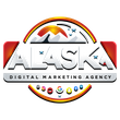 A logo for alaska digital marketing agency