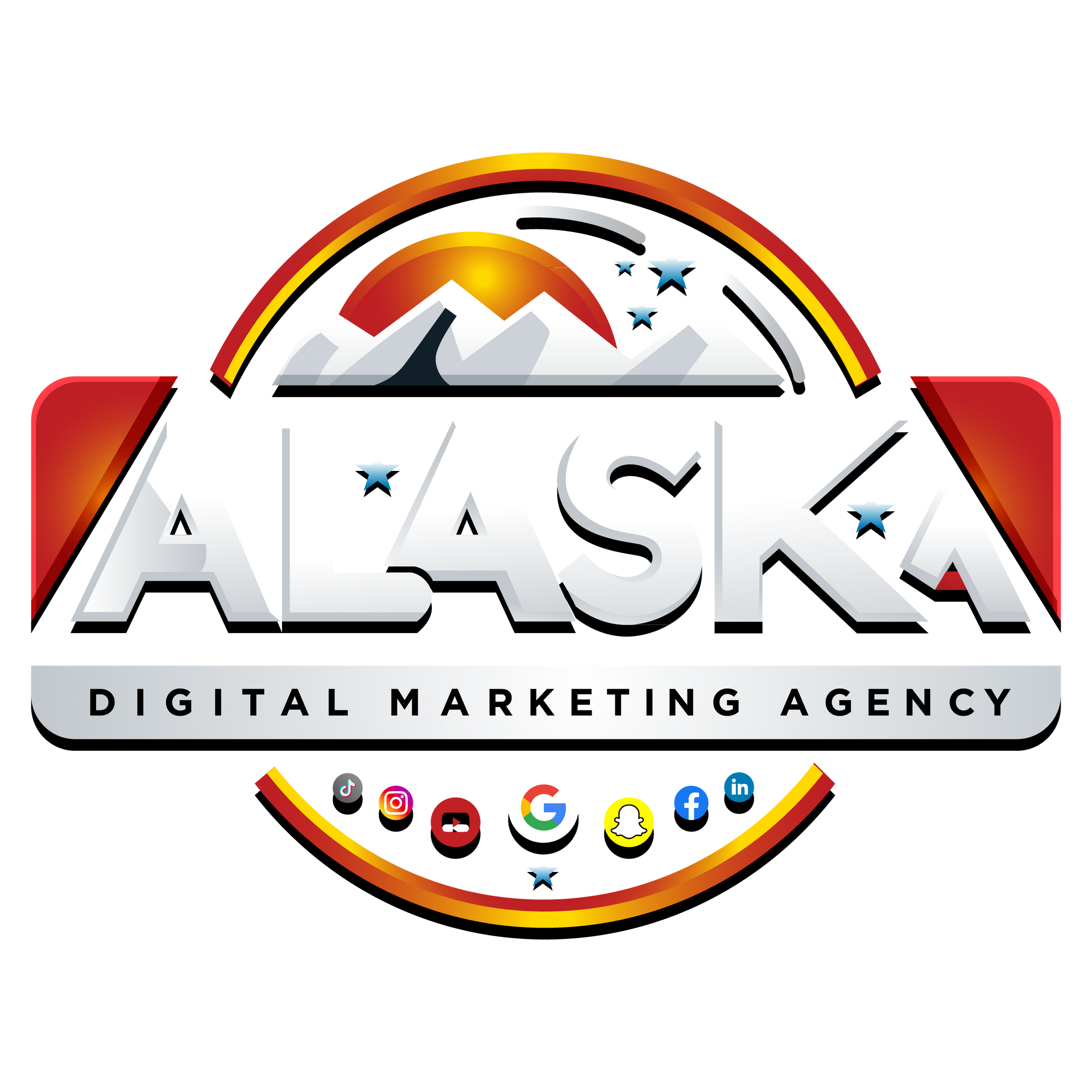 A logo for alaska digital marketing agency