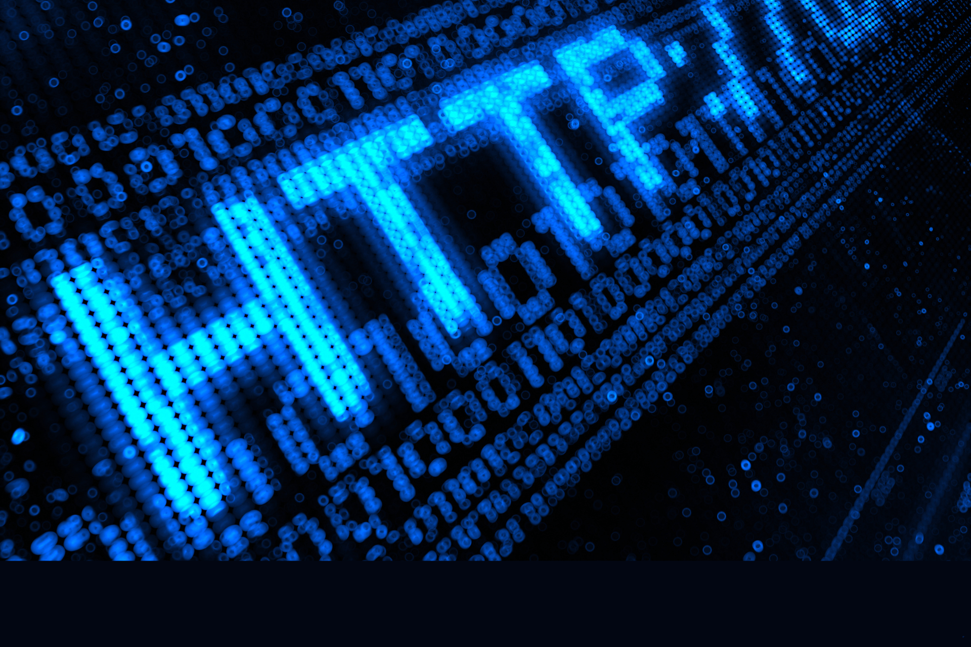 The word http is written in blue binary code on a black background.