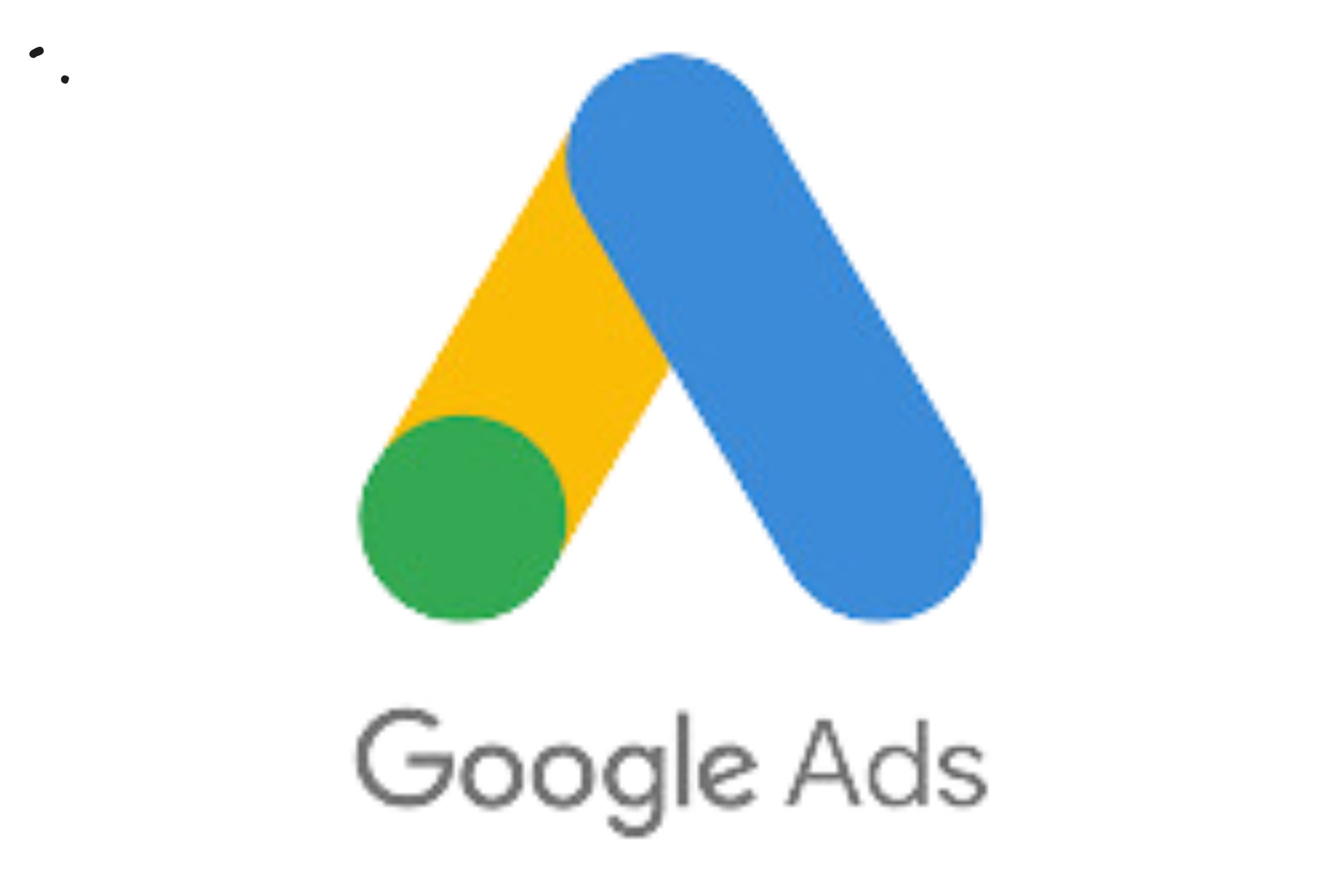 A google ads logo on a white background