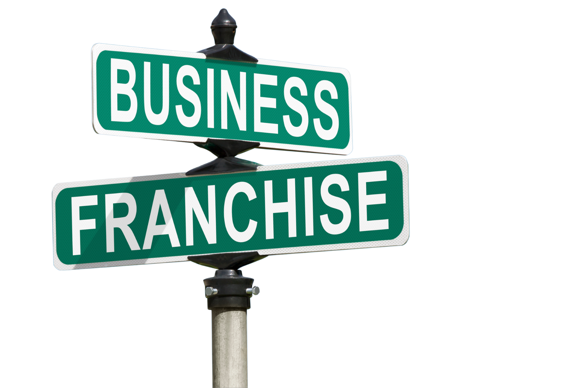 A street sign that says business and franchise on it.