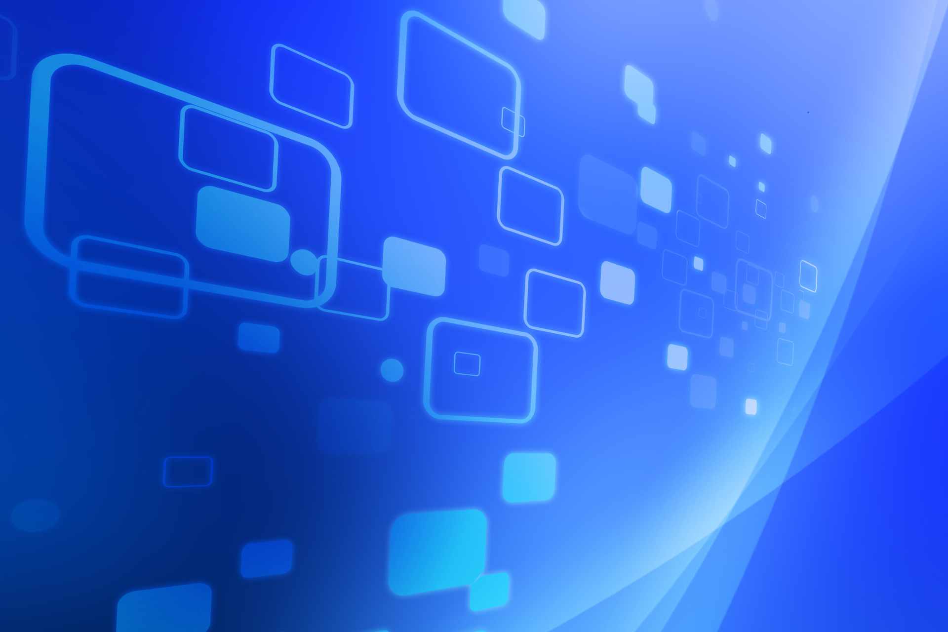 A blue background with squares and circles on it