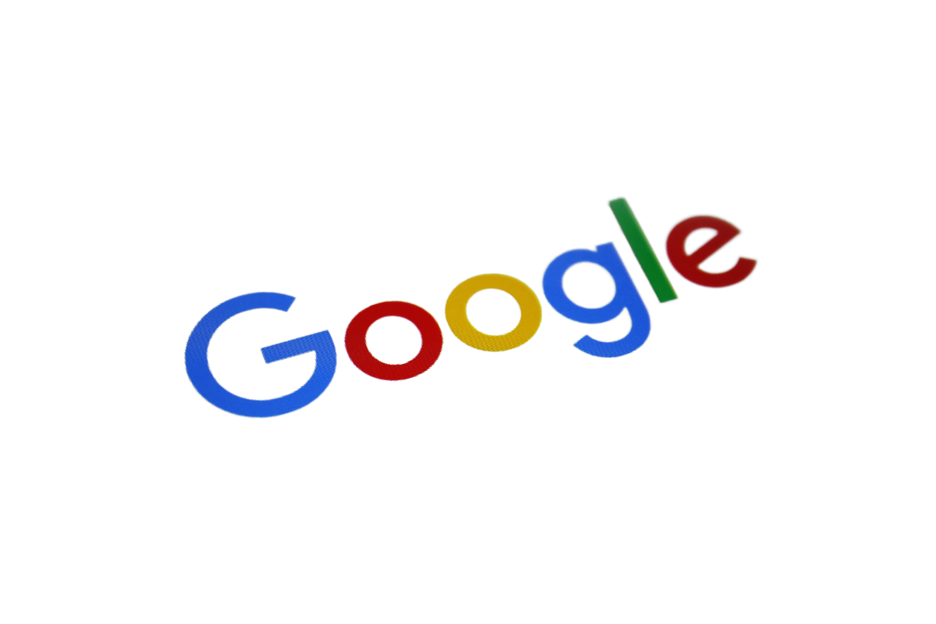 The google logo is written in different colors on a white background.