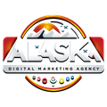 A logo for alaska digital marketing agency