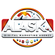 A logo for alaska digital marketing agency