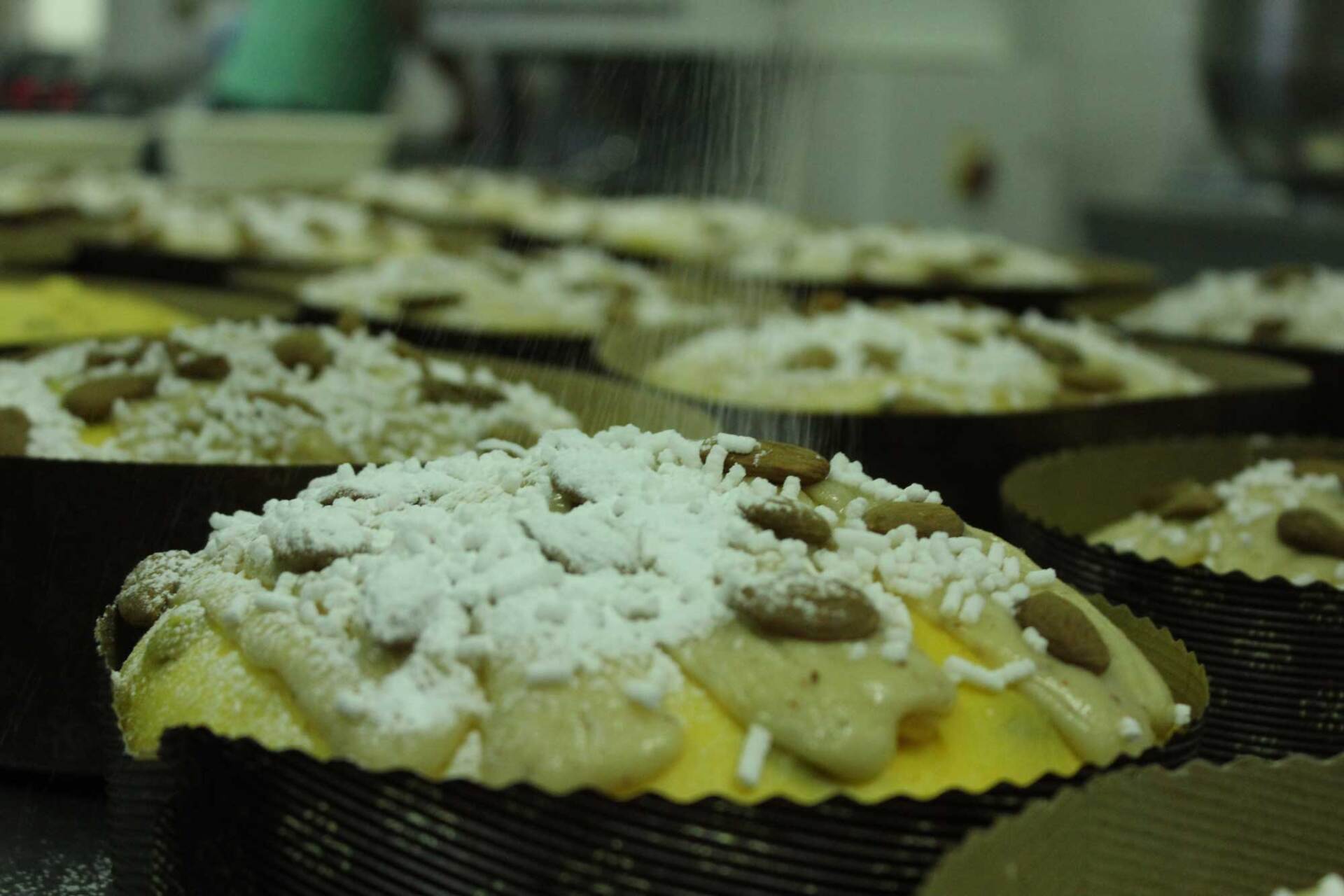 panettoni con zucchero a velo