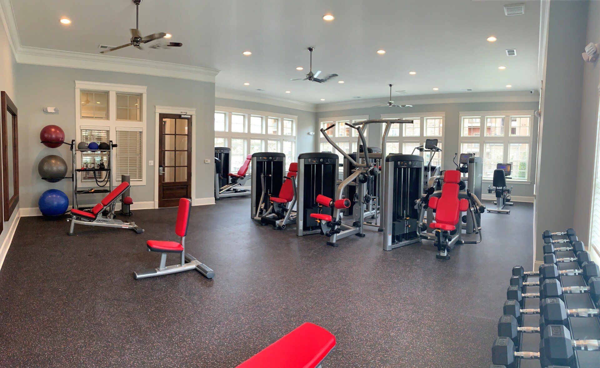 Interior of workout area
