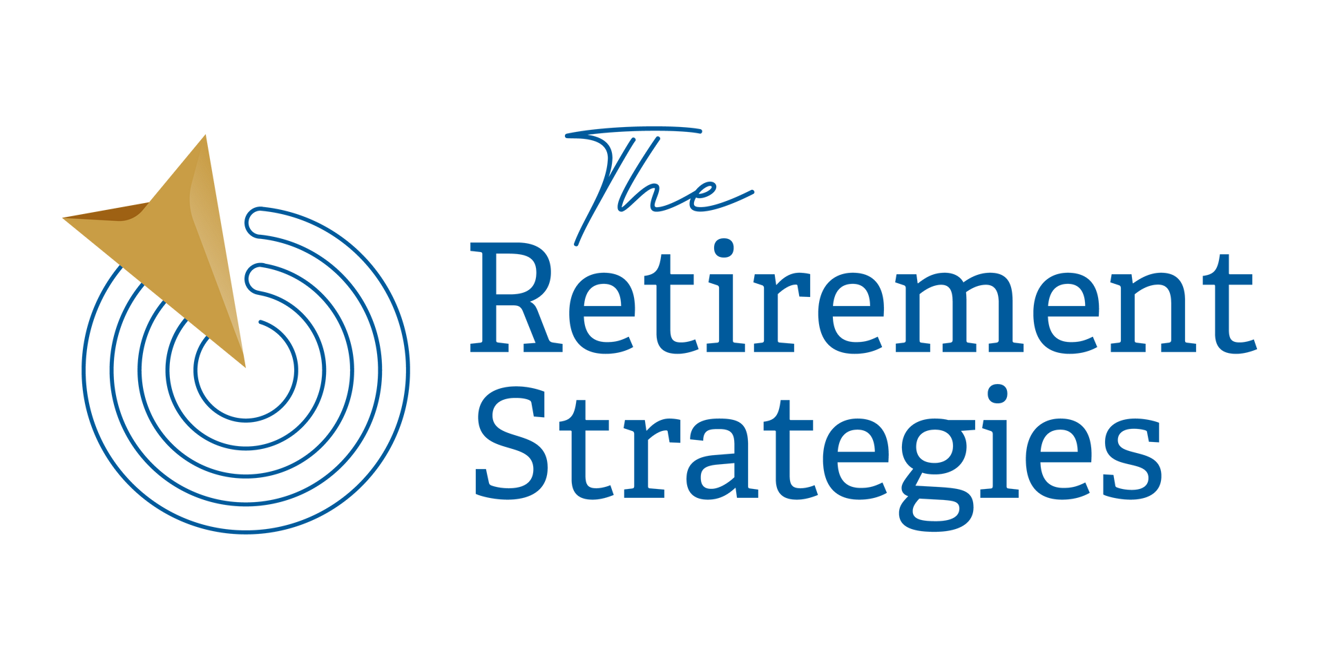 The logo for the retirement strategies shows a compass pointing to a target.