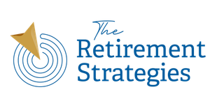The logo for the retirement strategies shows a compass pointing to a target.