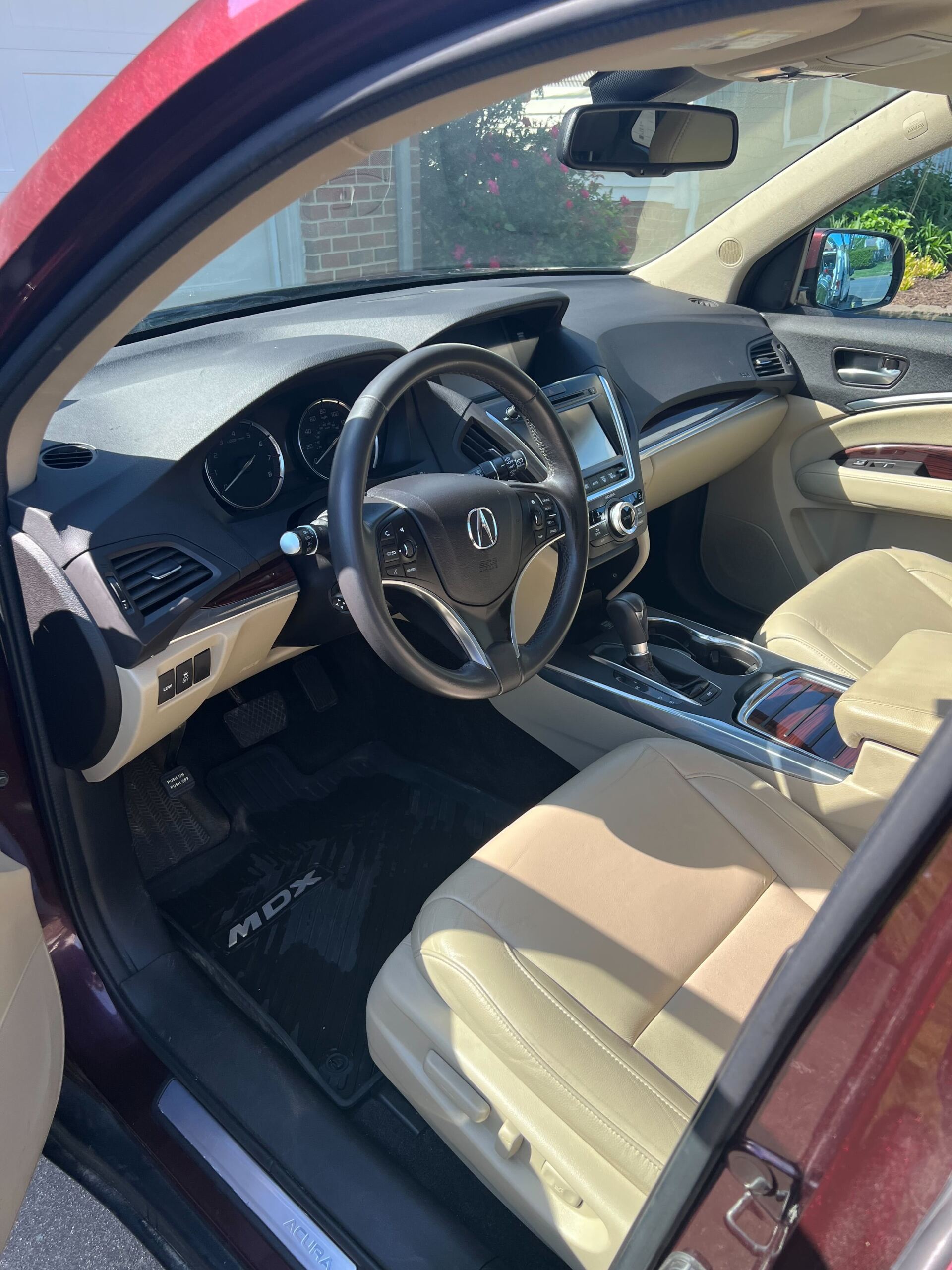 Interior detailing service showing front seats in Virginia beach