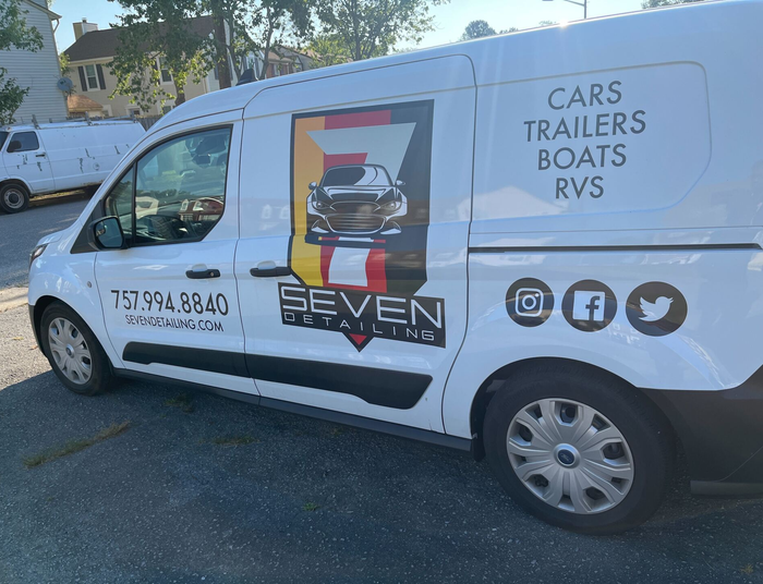 Seven Detailing's mobile detailing company van.