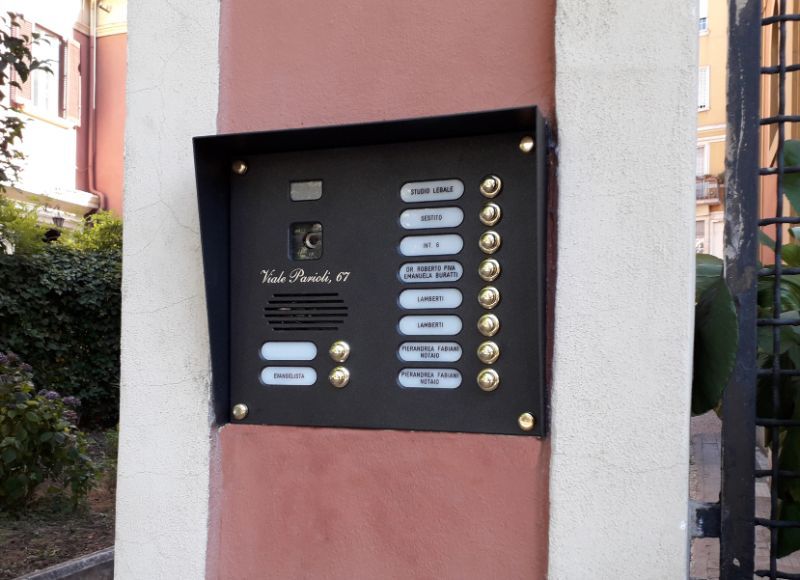 pulsantiera con nomi