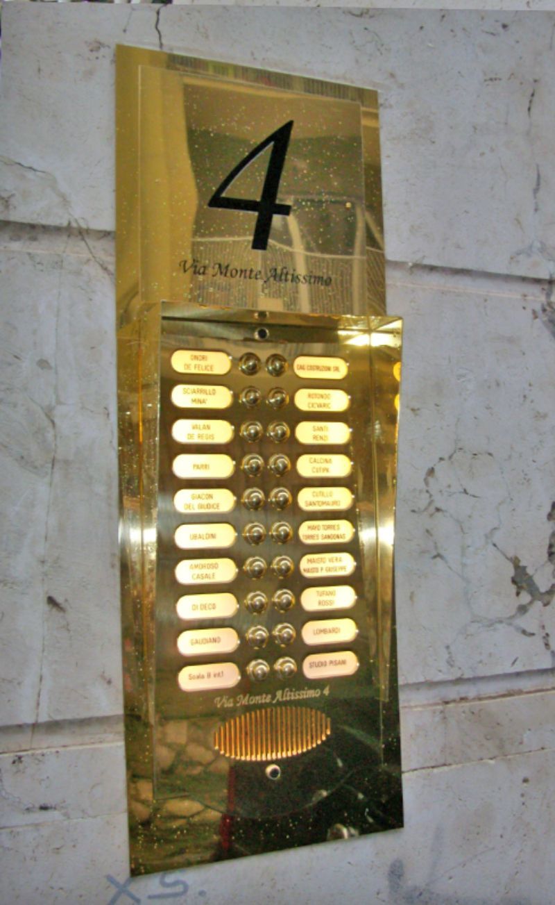 pulsantiera citofono doppia con nomi