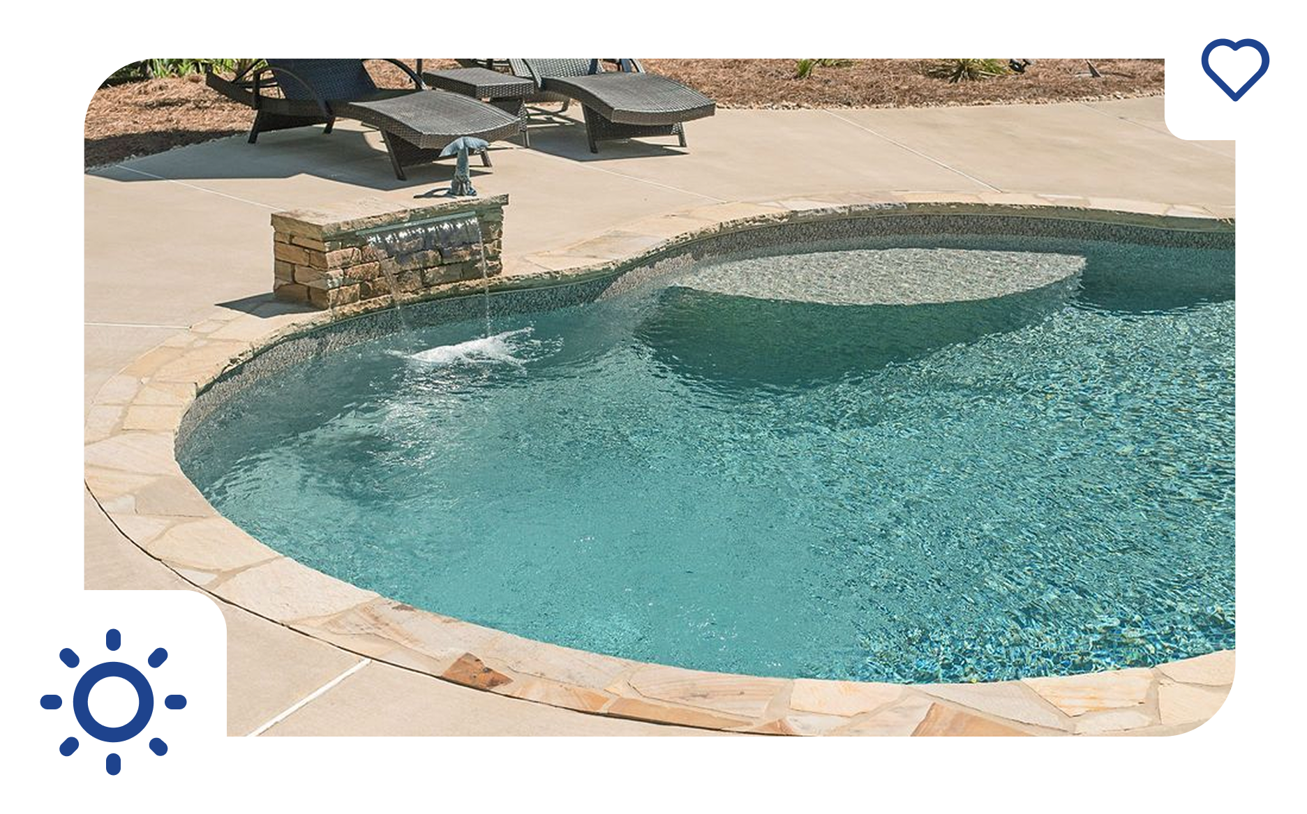 Modern white house with a pool, illuminated by lights, with a green lawn.
