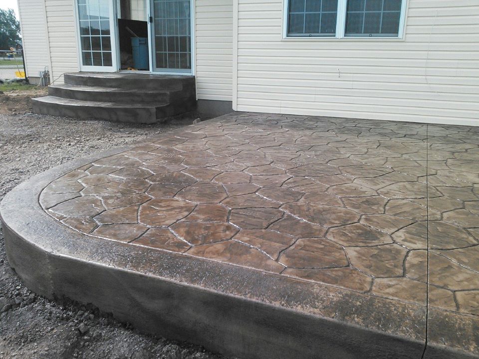 Sandstone color, walnut release, with a touch of charcoal, on the border