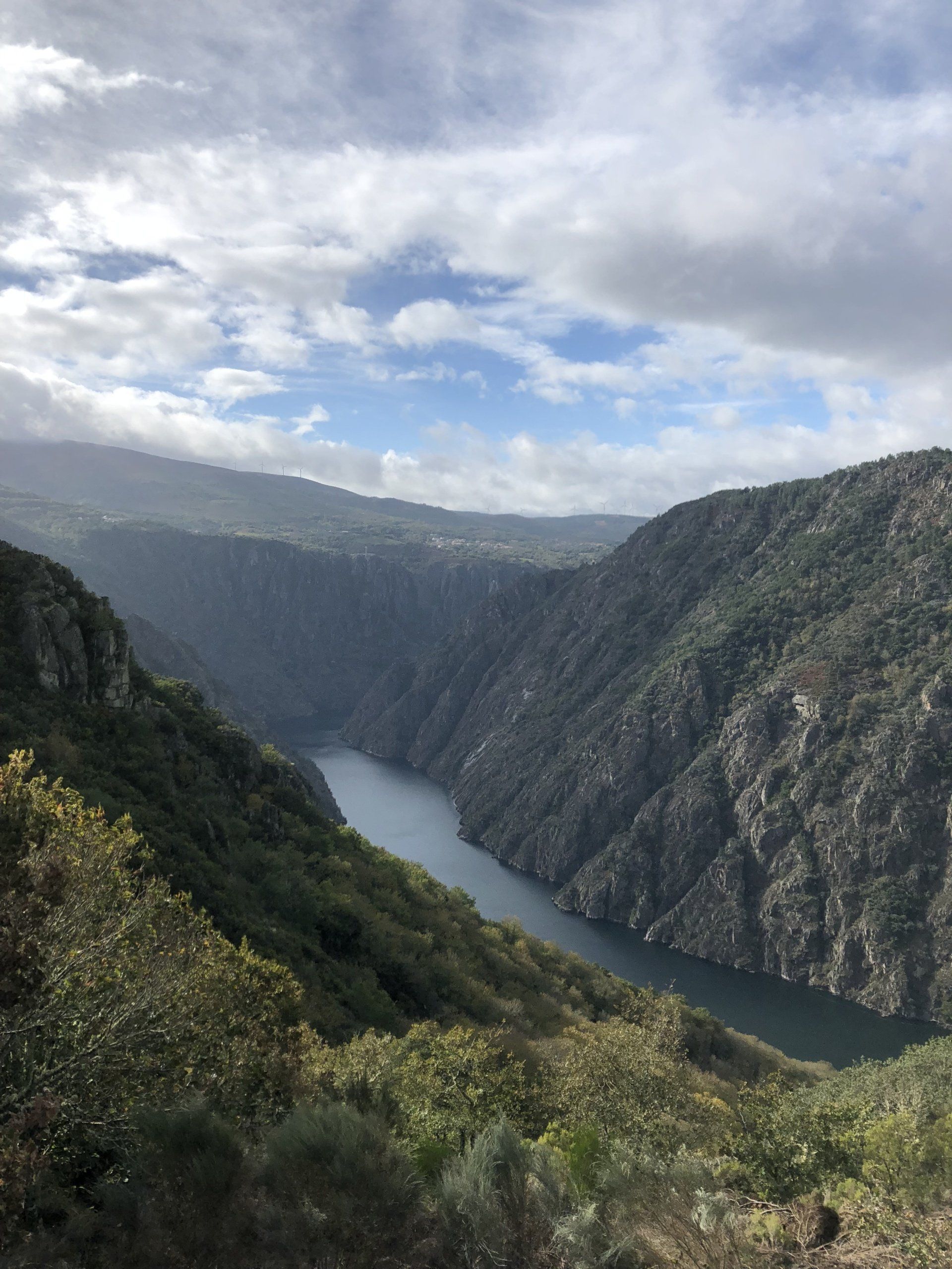 A panoraic view of the Sil River, Galicia, Spain