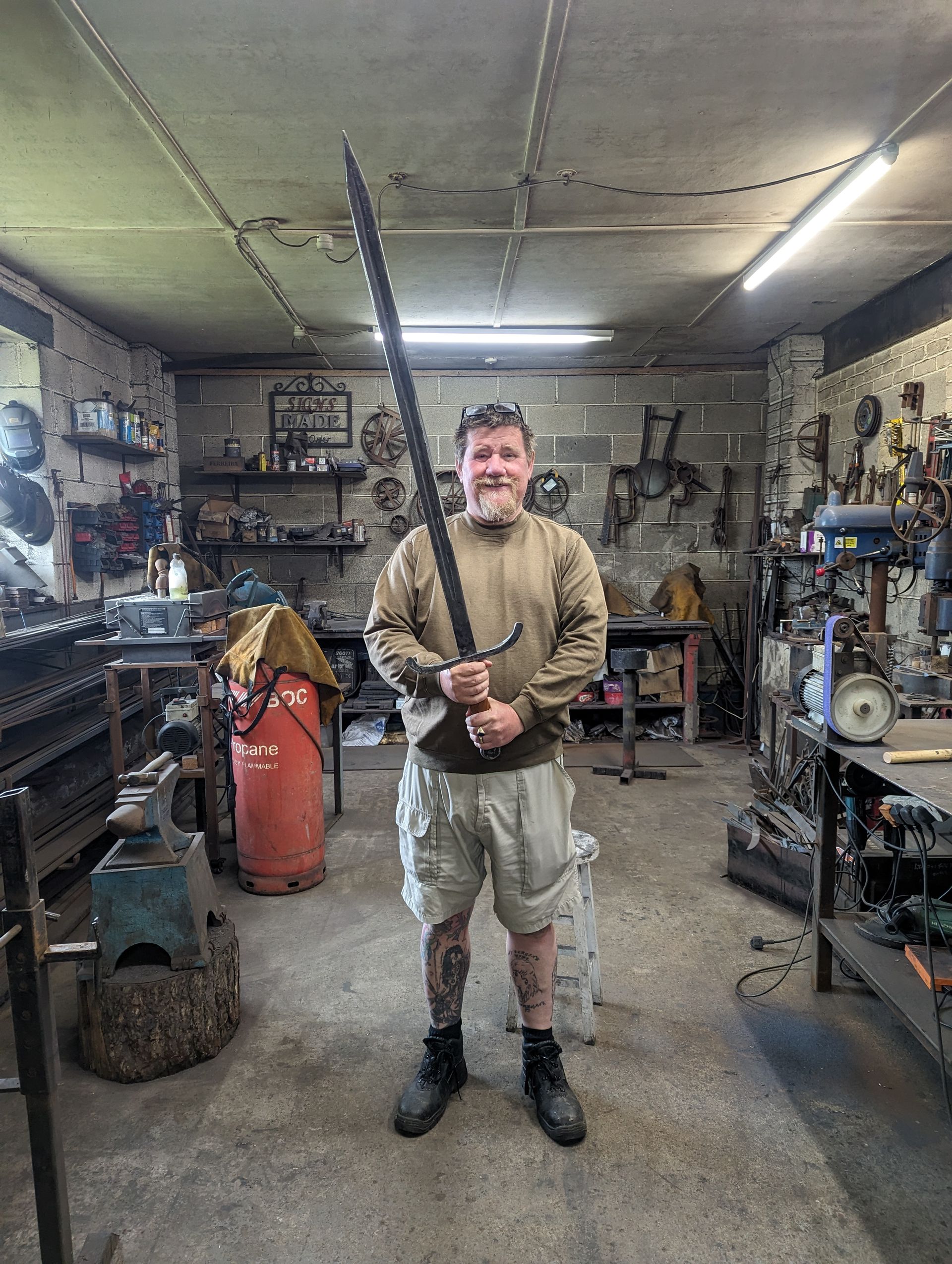 blacksmith student with sword