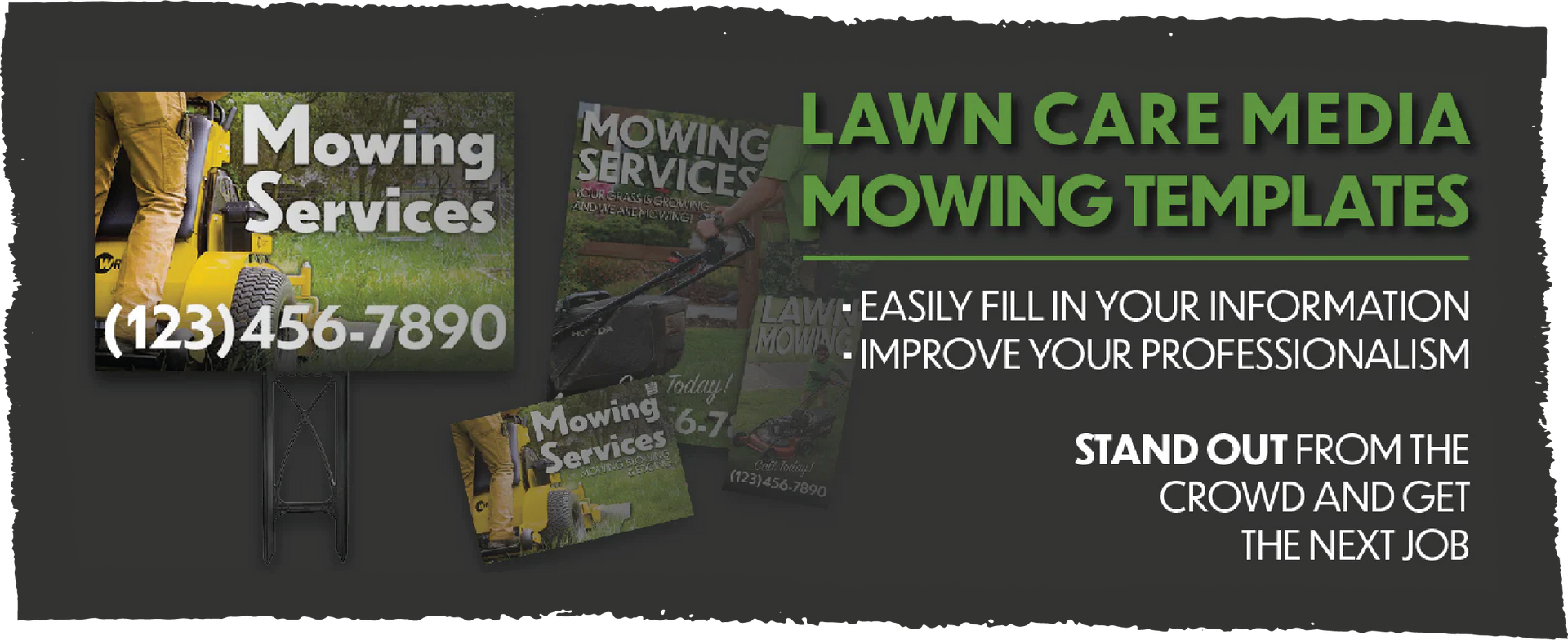 a lawn care media ad for mowing services