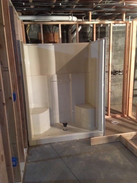 Shower Remodel Before Photo  — Clean Roof Gutter in Sharpsville, PA